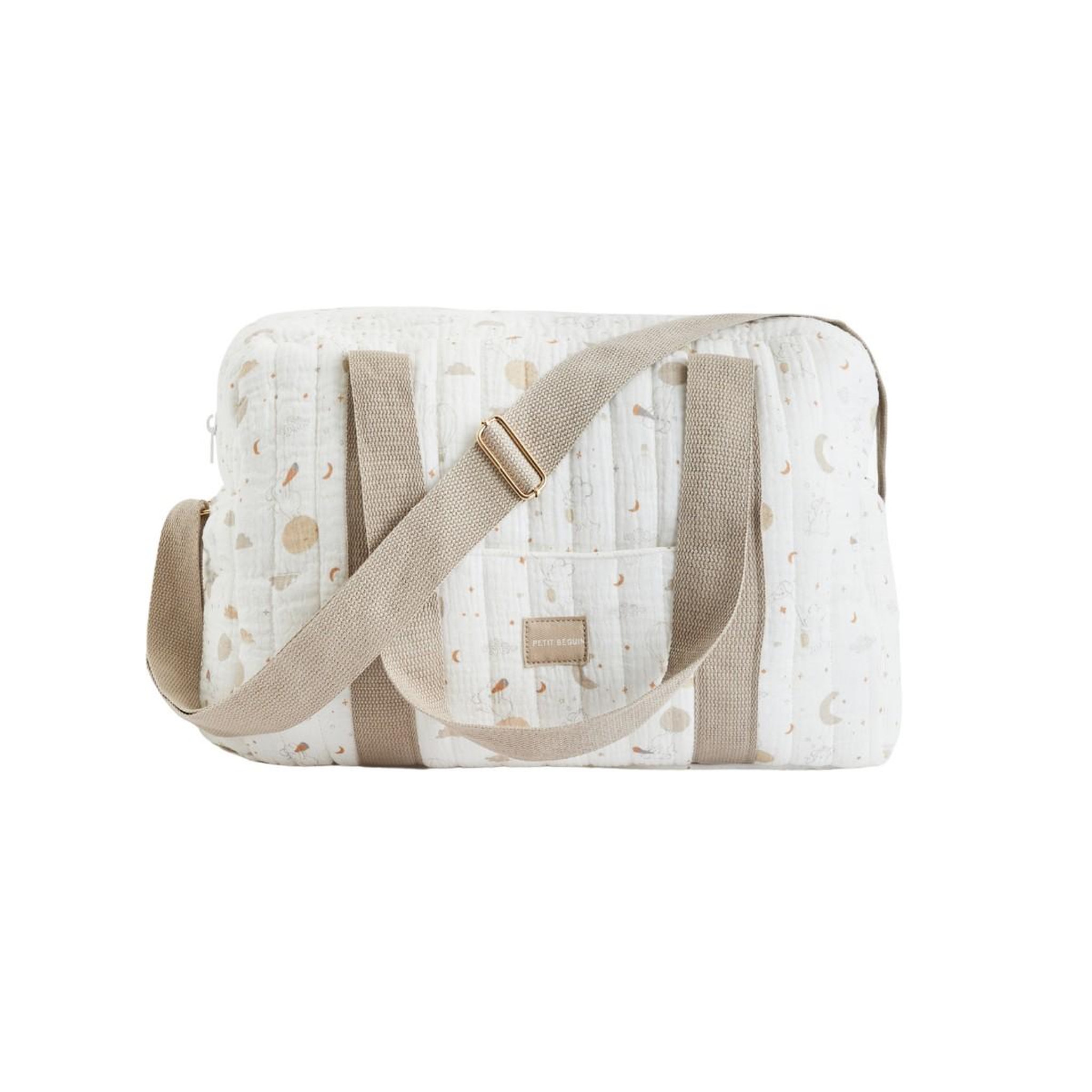 Voir la diapositive 1 : Petit Béguin Sac à langer en gaze de coton eliah