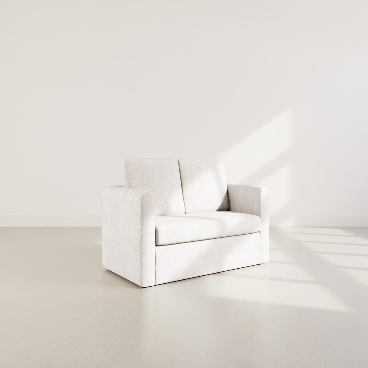 BEST MOBILIER Marilia - canapé 2 places convertible déplimousse en velours texturé