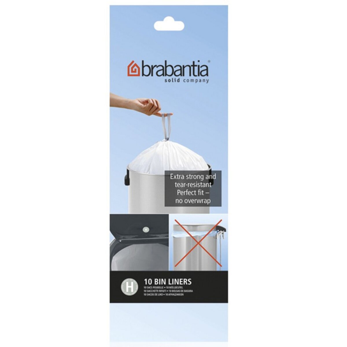 Lot de 40 sacs poubelle Brabantia - 60L blanc - PERFECTFI