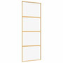 Voir la diapositive 2 : VIDAXL Porte coulissante dore 76x205 cm verre ESG clair et aluminium