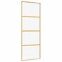Voir la diapositive 2 : VIDAXL Porte coulissante dore 76x205 cm verre ESG clair et aluminium