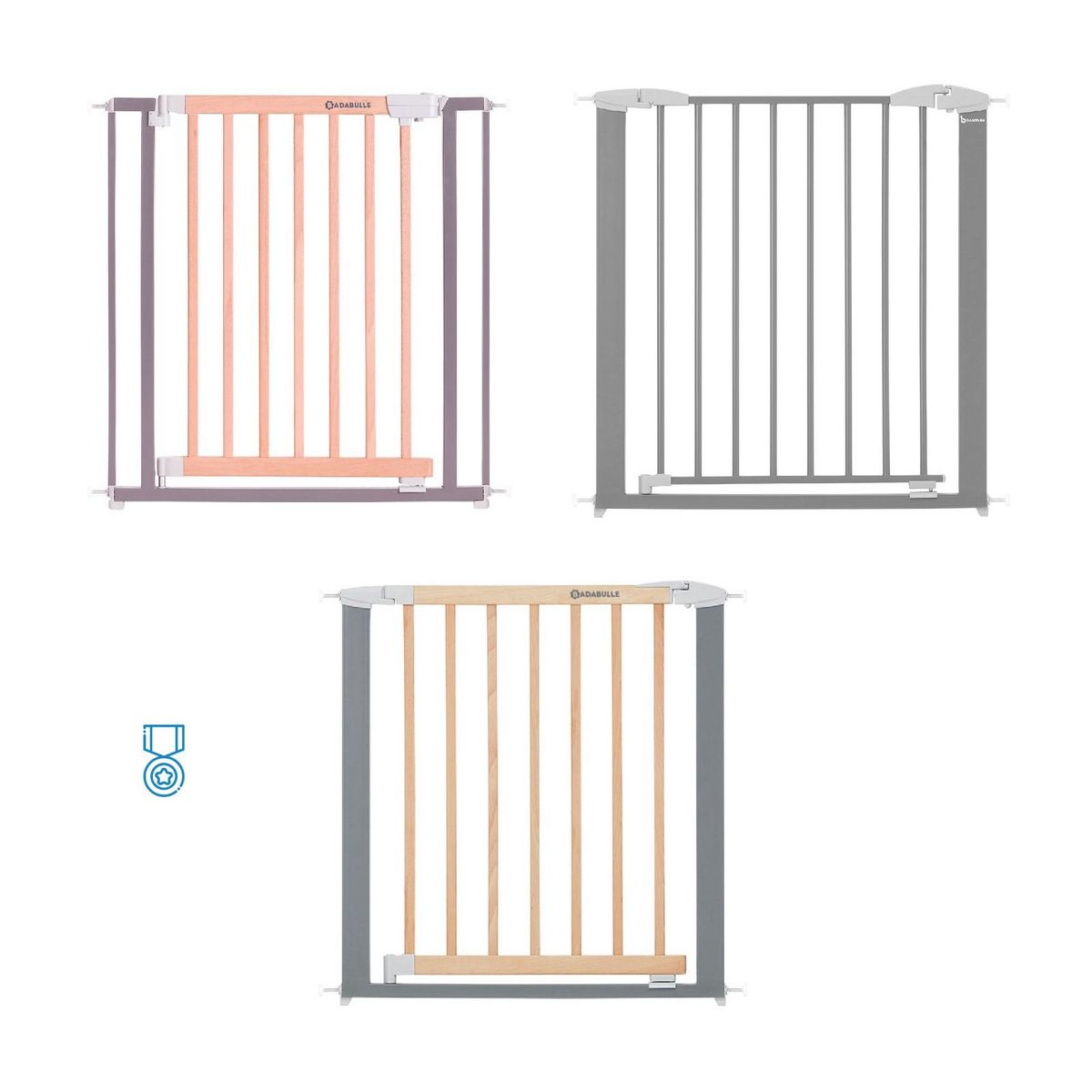 BADABULLE Adaptateur barrière de sécurité Safe & Lock ou Safe & Protect pour escalier, Badabulle