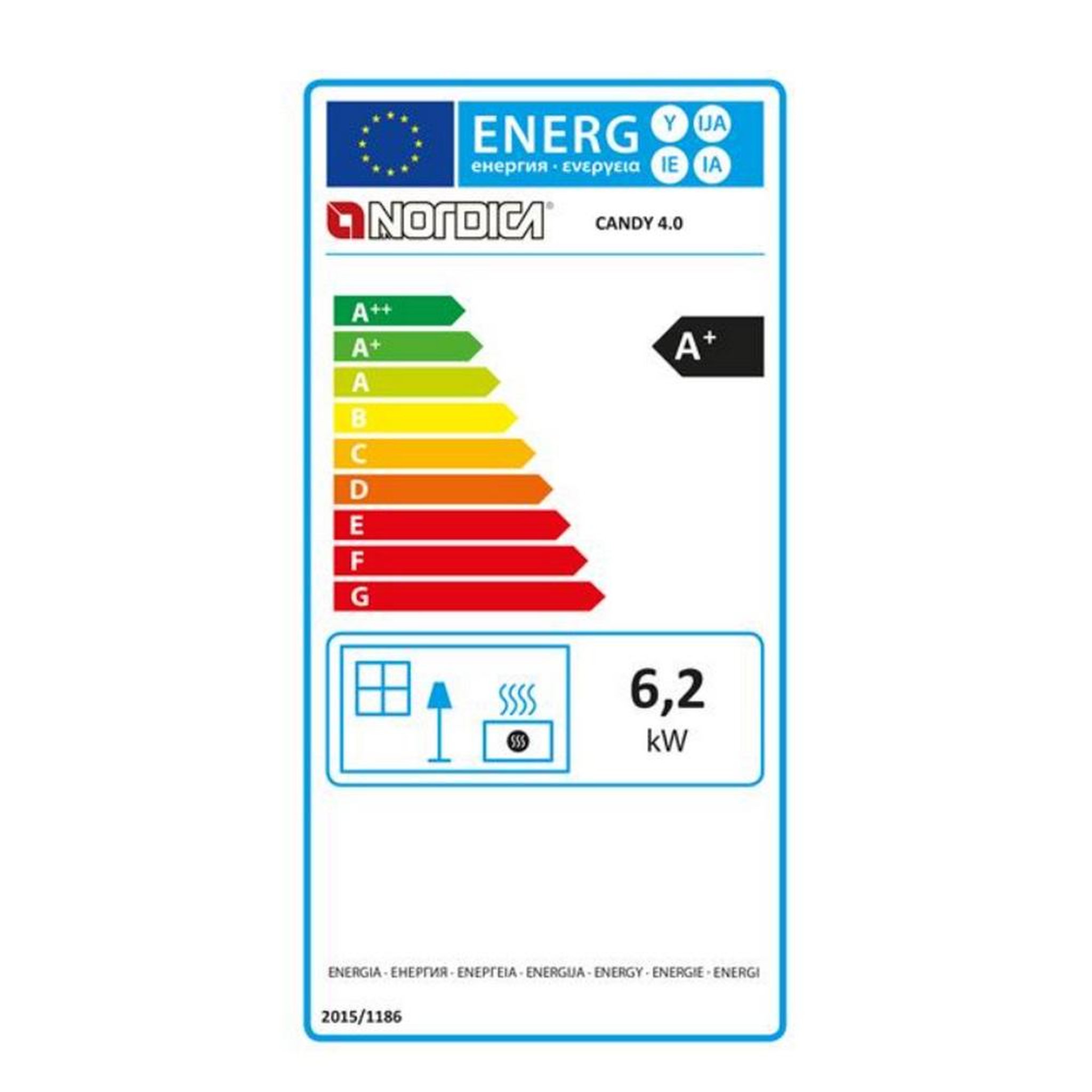 Voir la diapositive 2 : NORDICA EXTRAFLAME Poêle à bois 6.2kw noir - 7119301