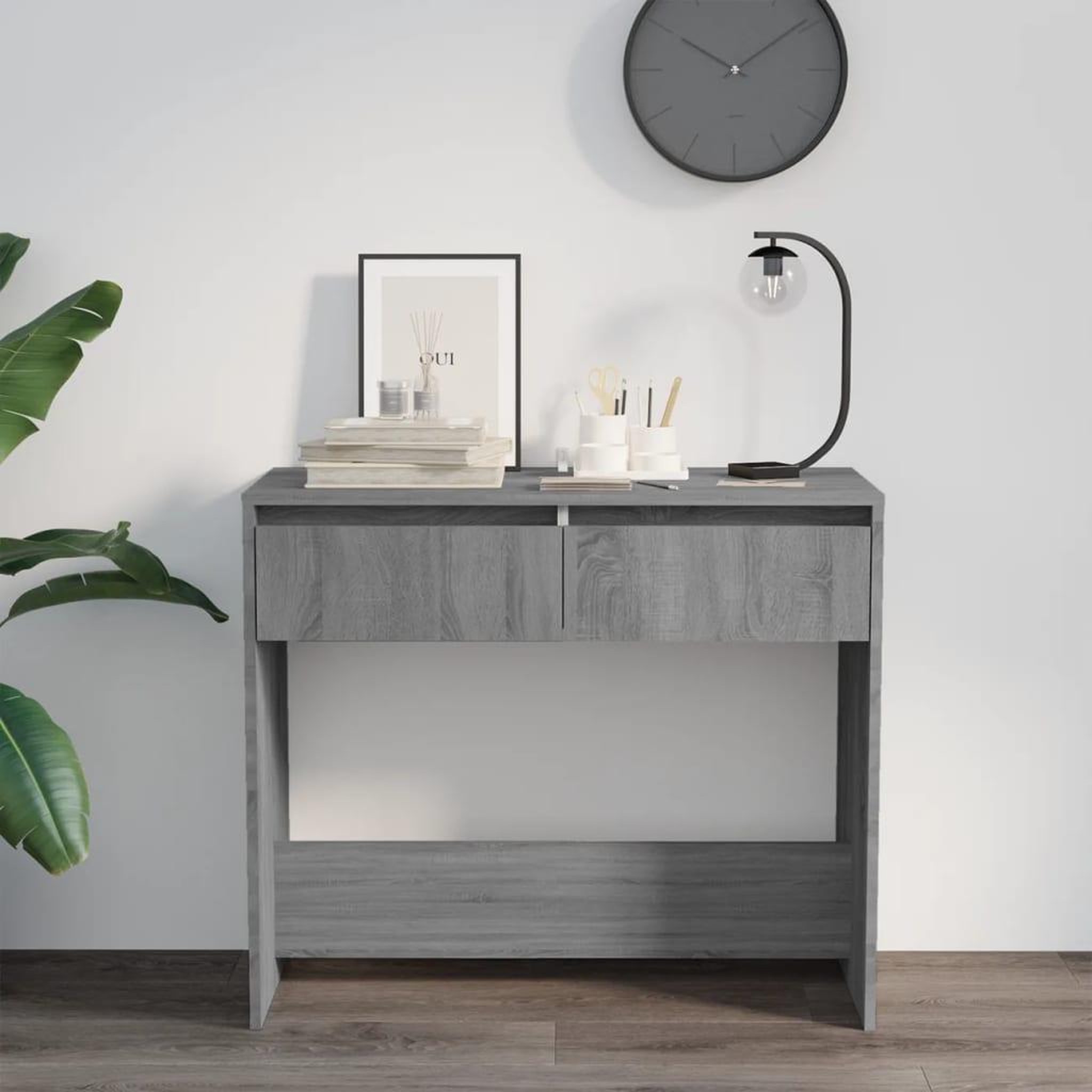 Voir la diapositive 3 : VIDAXL Table console sonoma gris 89x41x76,5 cm bois d'ingenierie