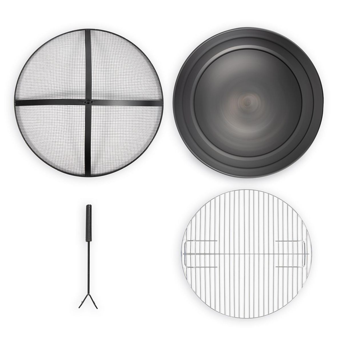 LIVOO Brasero au bois ou au charbon 47.5cm noir - doc286