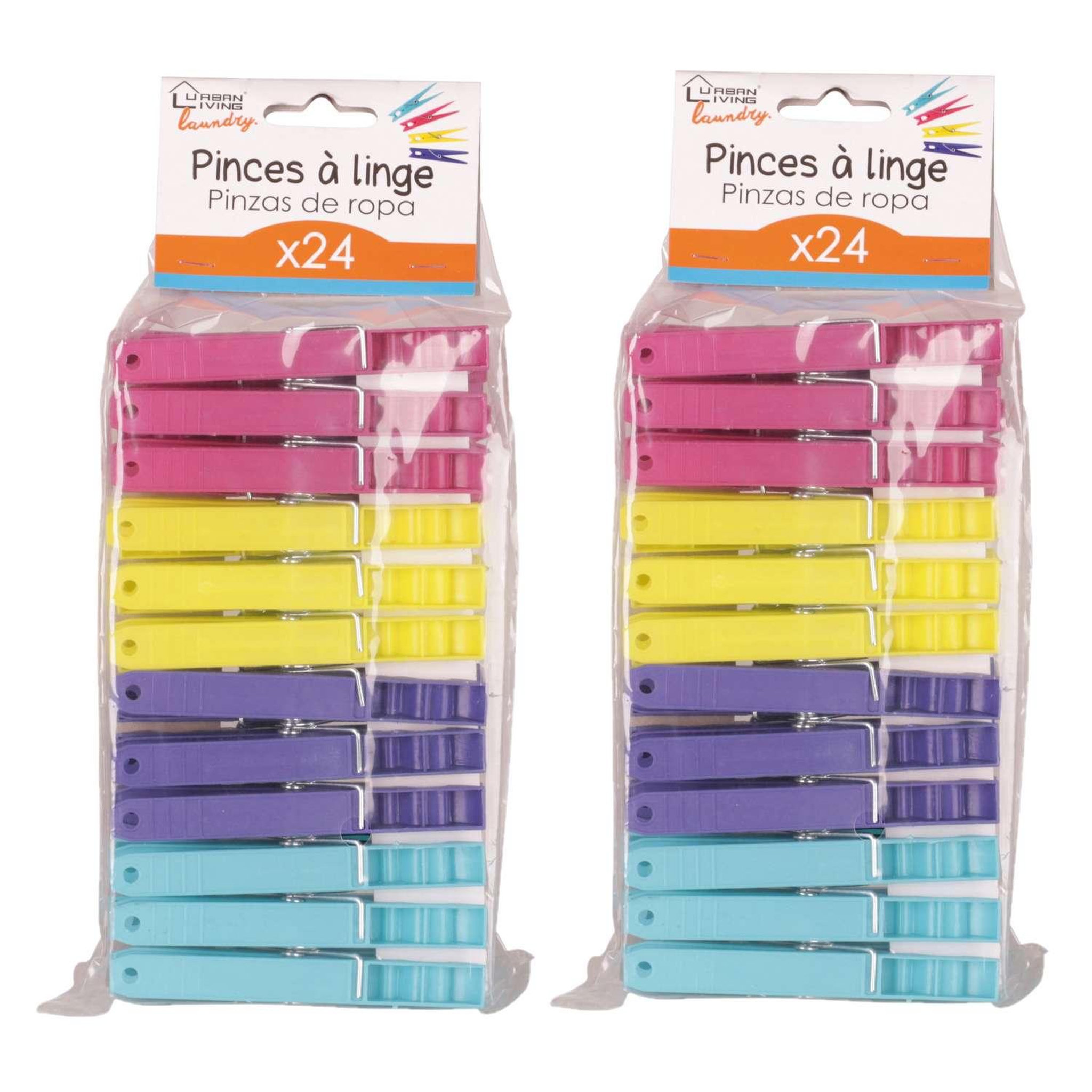 TOILINUX 48 Pinces à linge - Plastique - Multicolore