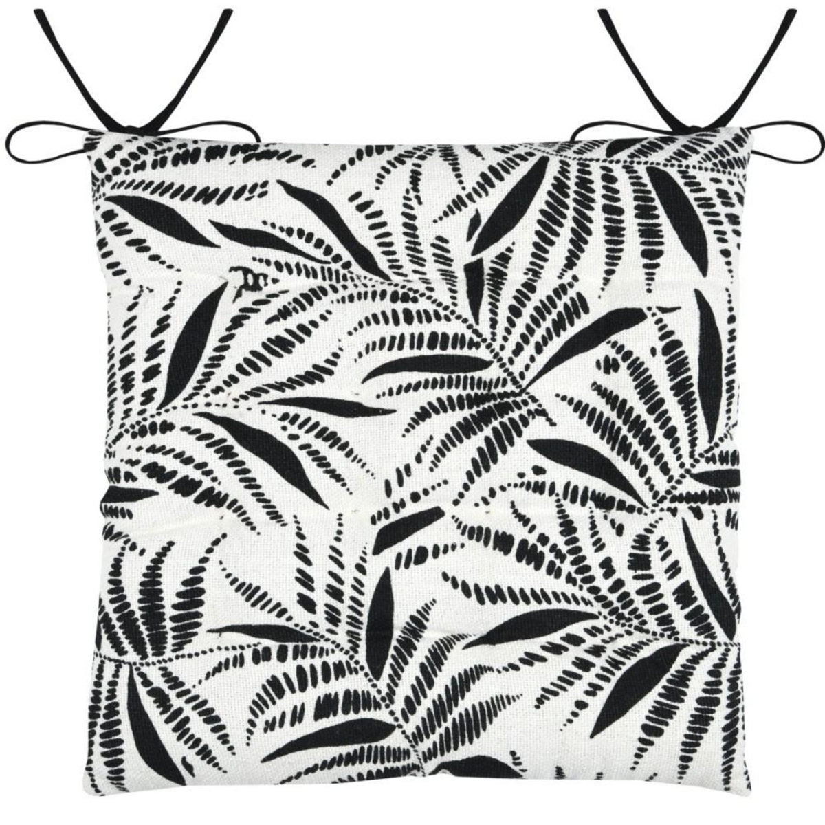 STOF Lot de 4 galettes de chaise à nouettes ZIANA