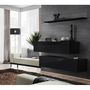 Voir la diapositive 4 : Paris Prix Lot de 2 Bancs Muraux & Étagère  Switch SBII  130cm Noir