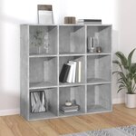 VIDAXL Bibliotheque gris beton 98x29x97,5 cm bois d'ingenierie