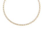 L'ATELIER D'AZUR Collier Femme Maille Palmier - Or Jaune