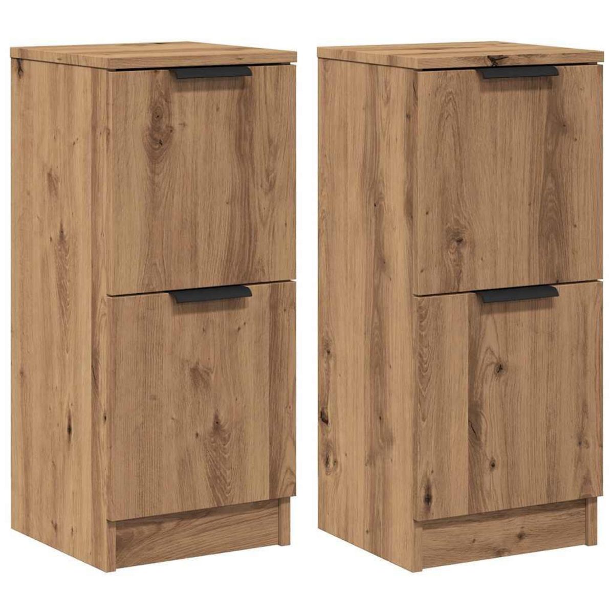VIDAXL Buffets 2 pcs chene artisanal 30x30x70 cm bois d'ingenierie