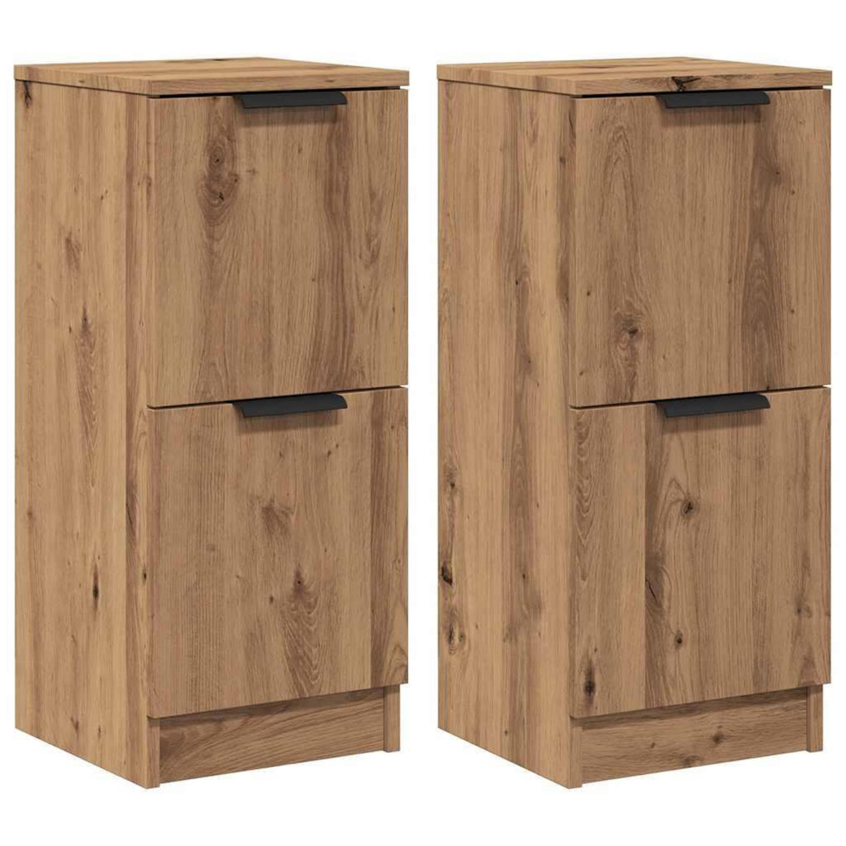 VIDAXL Buffets 2 pcs chene artisanal 30x30x70 cm bois d'ingenierie