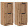 Voir la diapositive 2 : VIDAXL Buffets 2 pcs chene artisanal 30x30x70 cm bois d'ingenierie