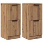 Voir la diapositive 2 : VIDAXL Buffets 2 pcs chene artisanal 30x30x70 cm bois d'ingenierie