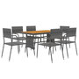 Voir la diapositive 2 : VIDAXL Mobilier a dîner d'exterieur 7 pcs Resine tressee Gris