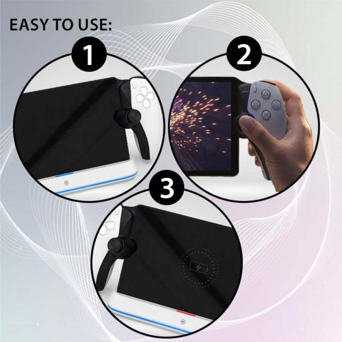 Subsonic Subsonic - Chargeur PS portal Led - accessoire support station de recharge led rvb pour PS portal