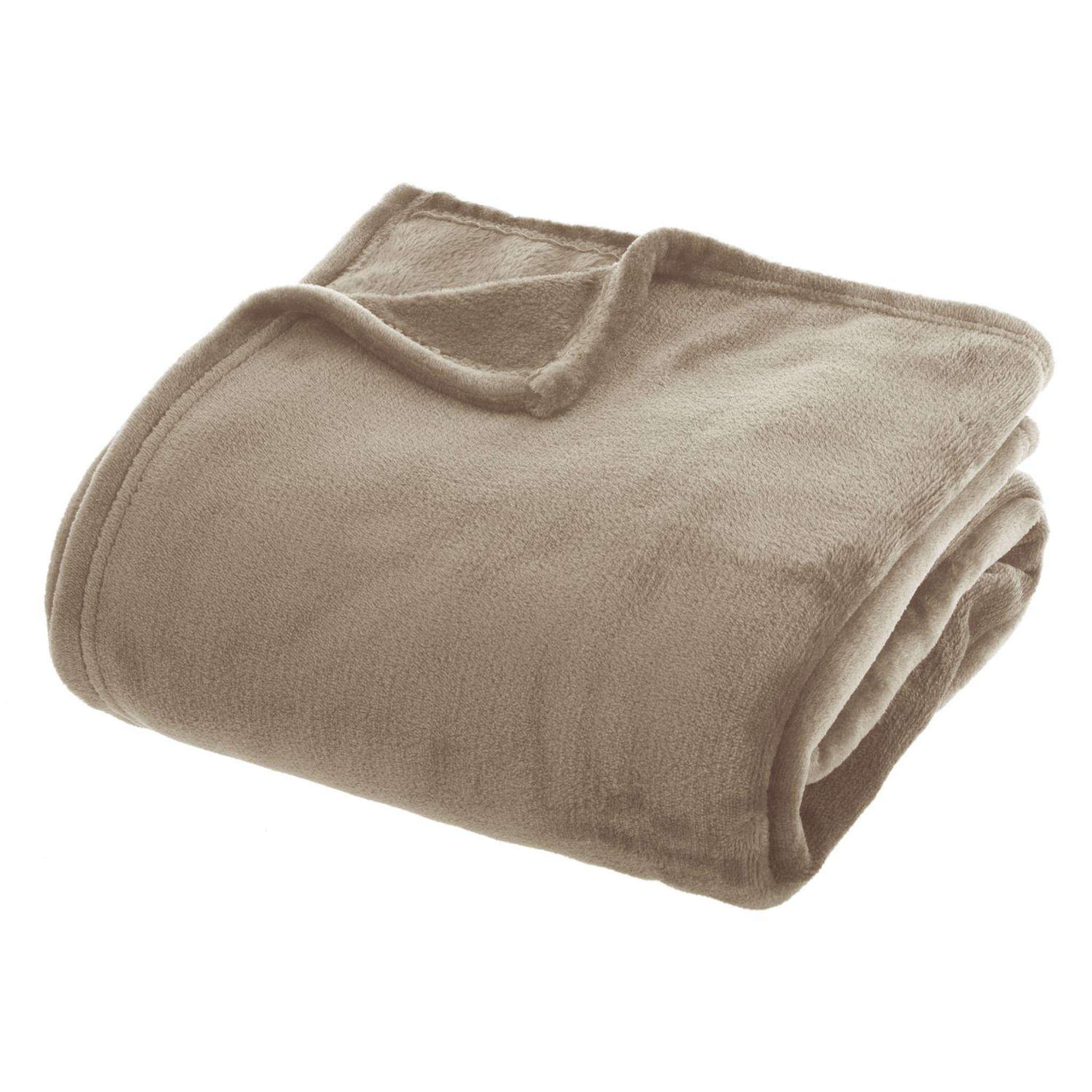 Voir la diapositive 2 : ATMOSPHERA Grand Plaid en flanelle uni