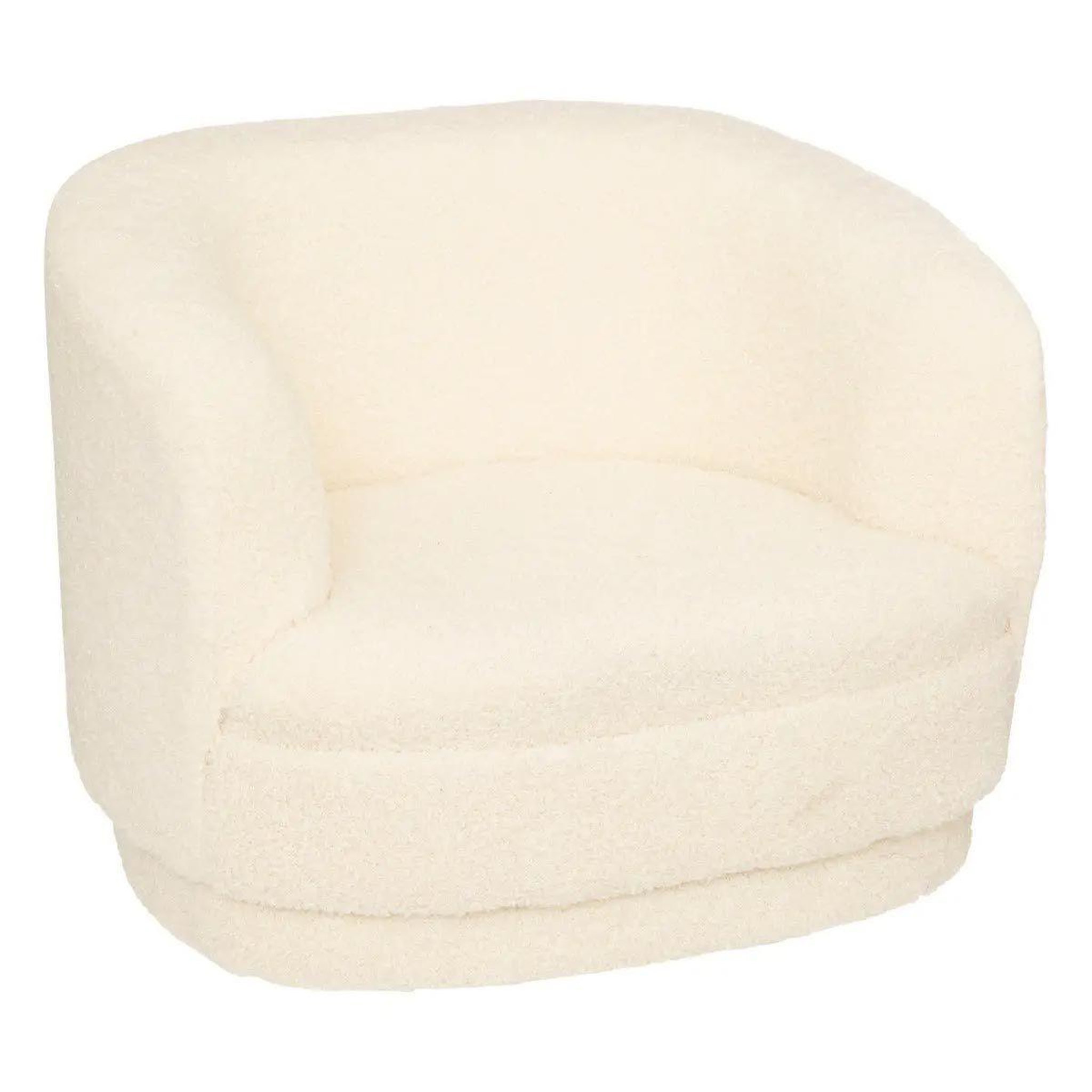 Atmosphera Kids Fauteuil enfant scandinave  bouclette  45cm blanc