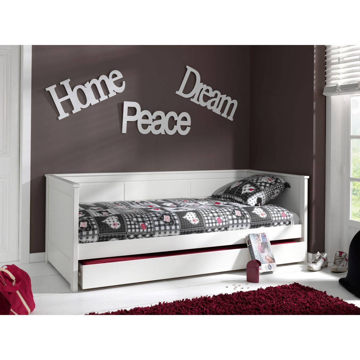 Tiroir lit d'appoint 90x195cm WOODY