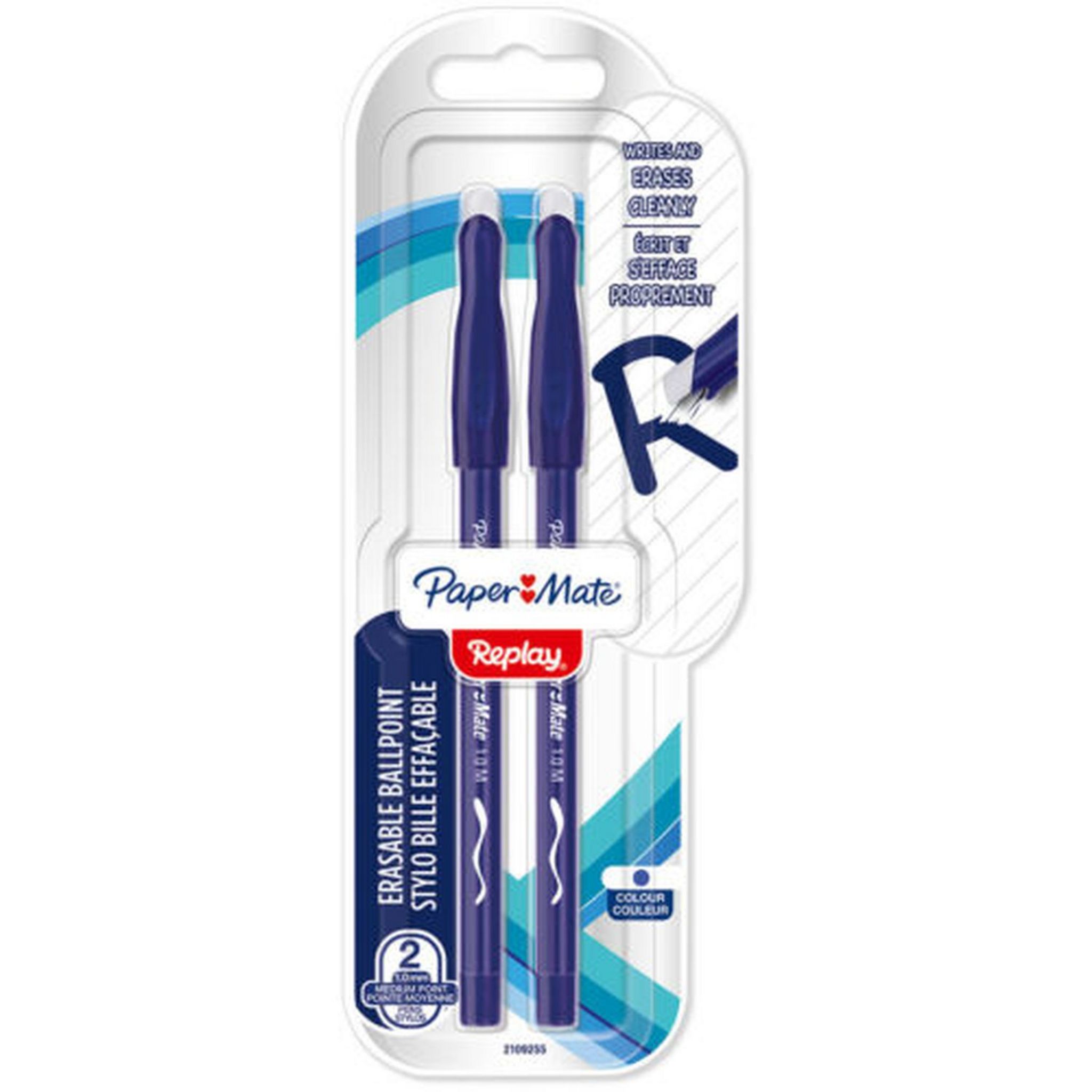 Pilot FriXion Ball - Lot De 12 Recharges Stylo Effaçable 0.7 Mm Bleu Noir, Mines FriXion Pour Stylo Roller Effaçable à La Chaleur