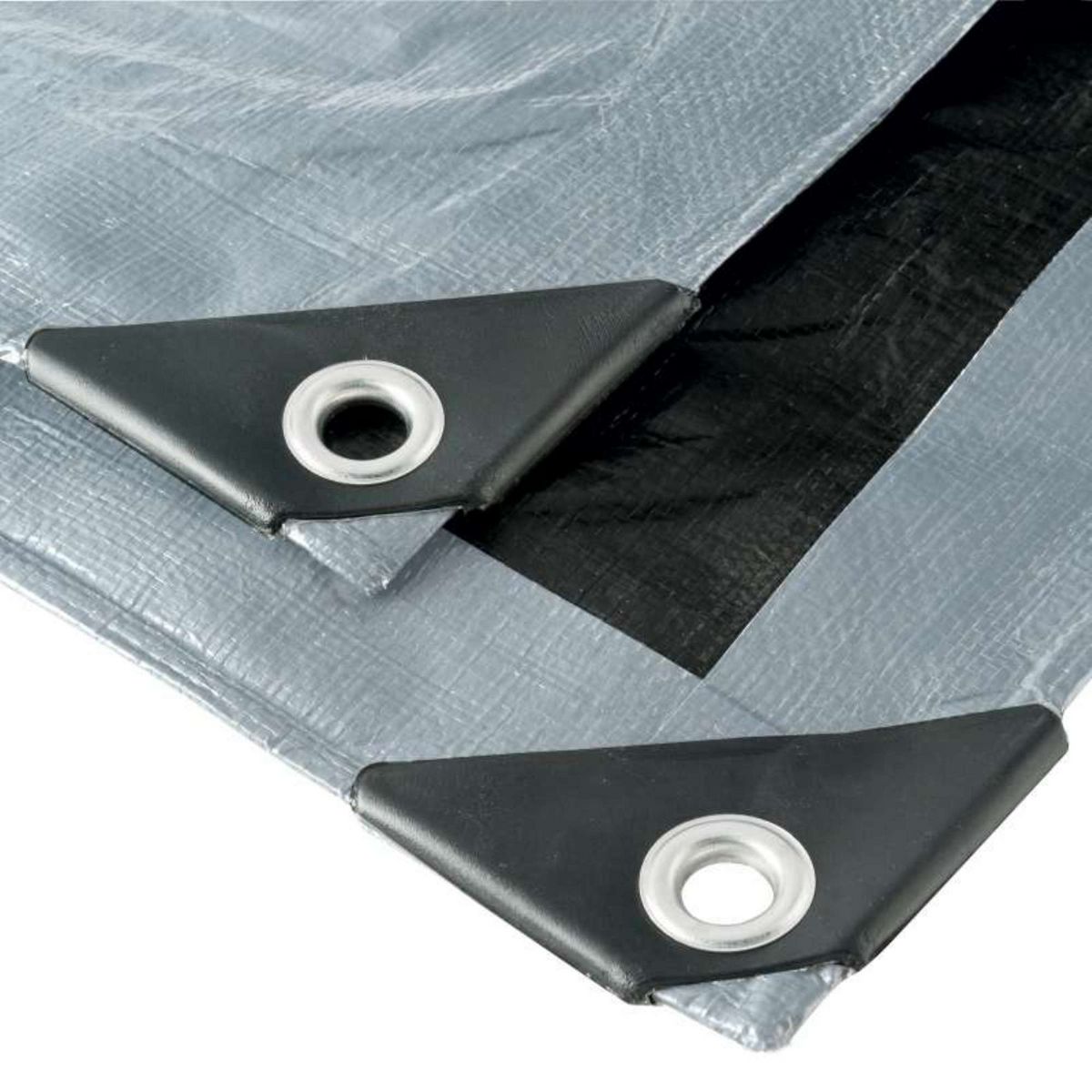  Bâche multifonctions grise et noire 200 g/m2 Werkapro 3,8 x 4,8 m
