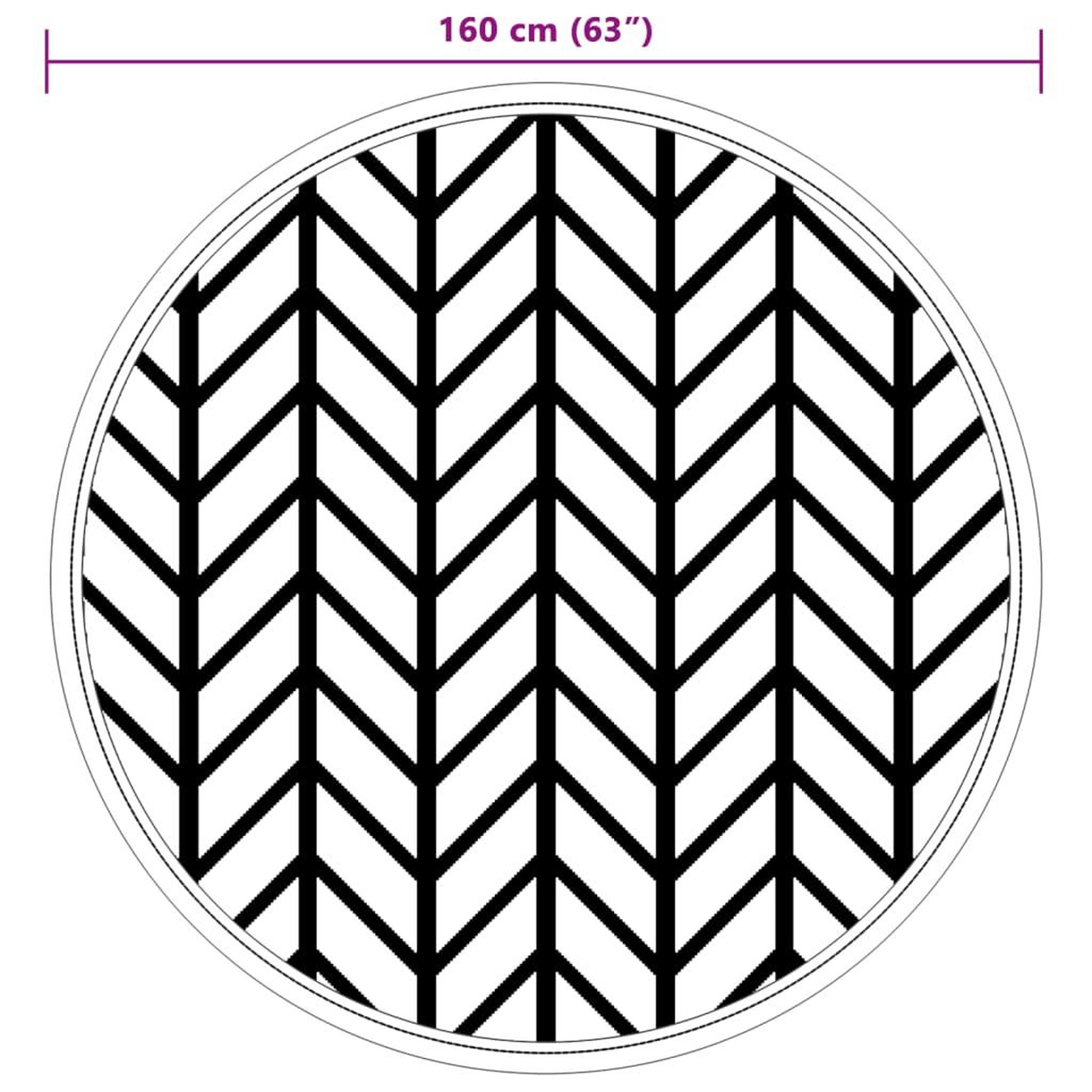 Voir la diapositive 6 : VIDAXL Tapis d'exterieur ARAKIL gris Ø160 cm PP