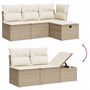 Voir la diapositive 3 : VIDAXL Salon de jardin avec coussins 6 pcs beige resine tressee