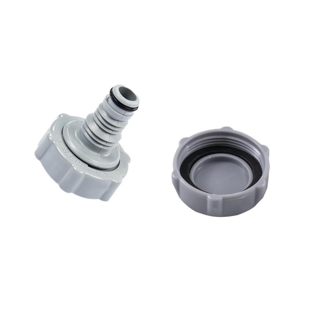 BESTWAY Bouchon valve de vidange + adaptateur pour piscines tubulaires - Bestway