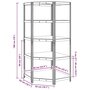 Voir la diapositive 6 : VIDAXL Etagere d'angle a 5 niveaux Argente Acier et bois d'ingenierie
