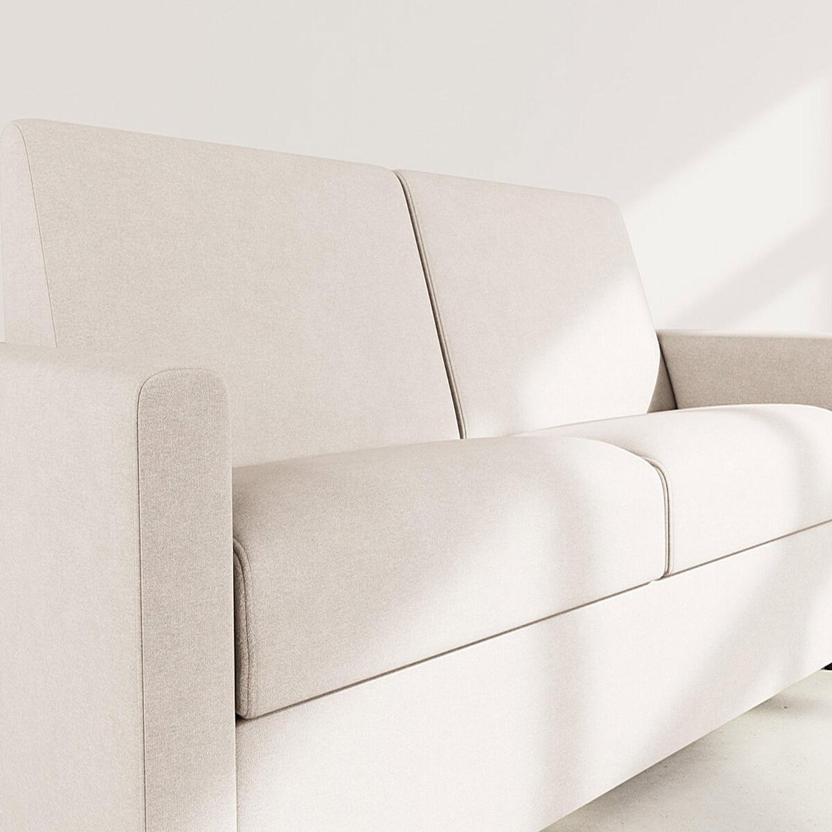 BEST MOBILIER Julia - canapé 3 places convertible express couchage quotidien 140 cm matelas 18 cm en tissu