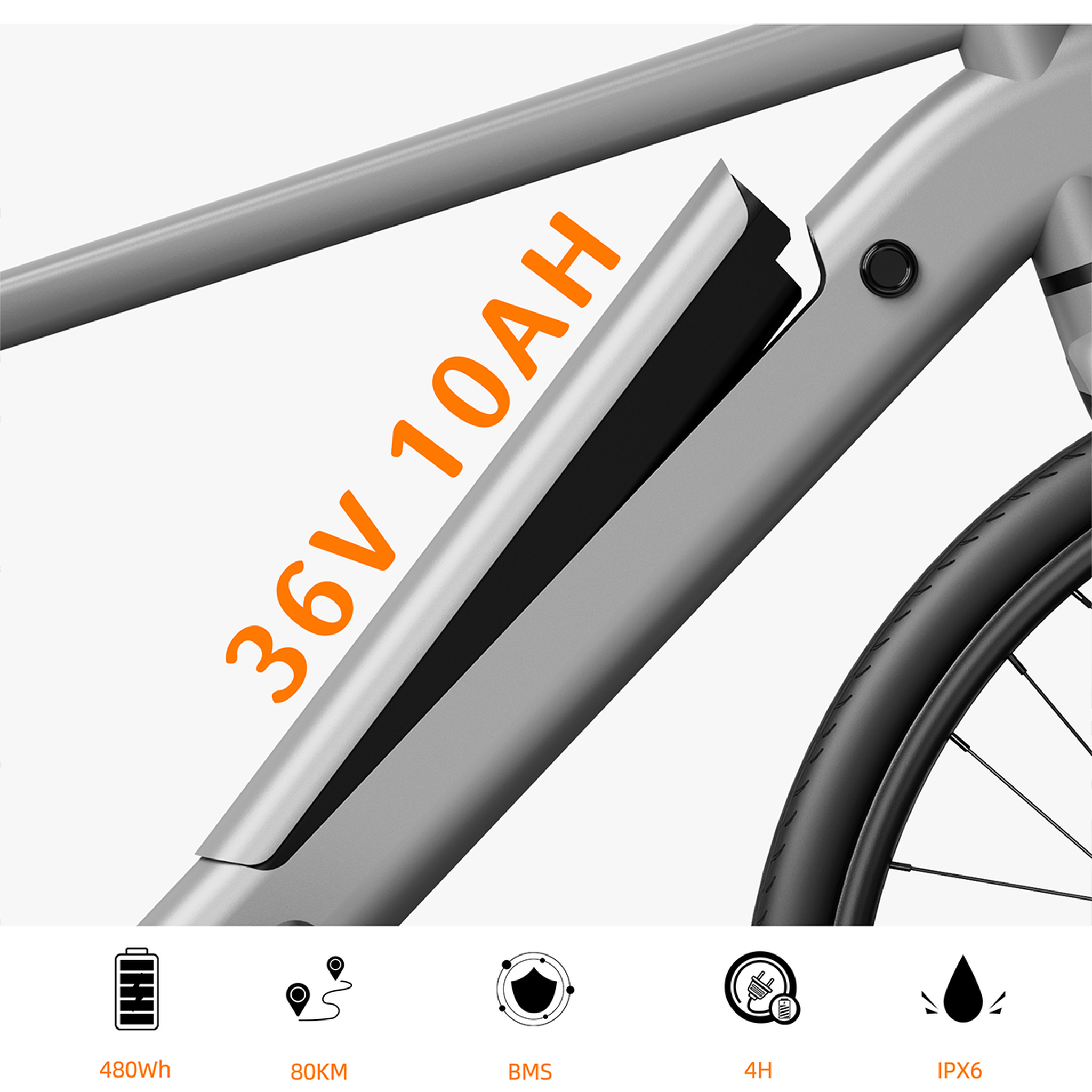 Voir la diapositive 3 : FREEDARE Vélo électrique freedare jb1018 à enjambement bas