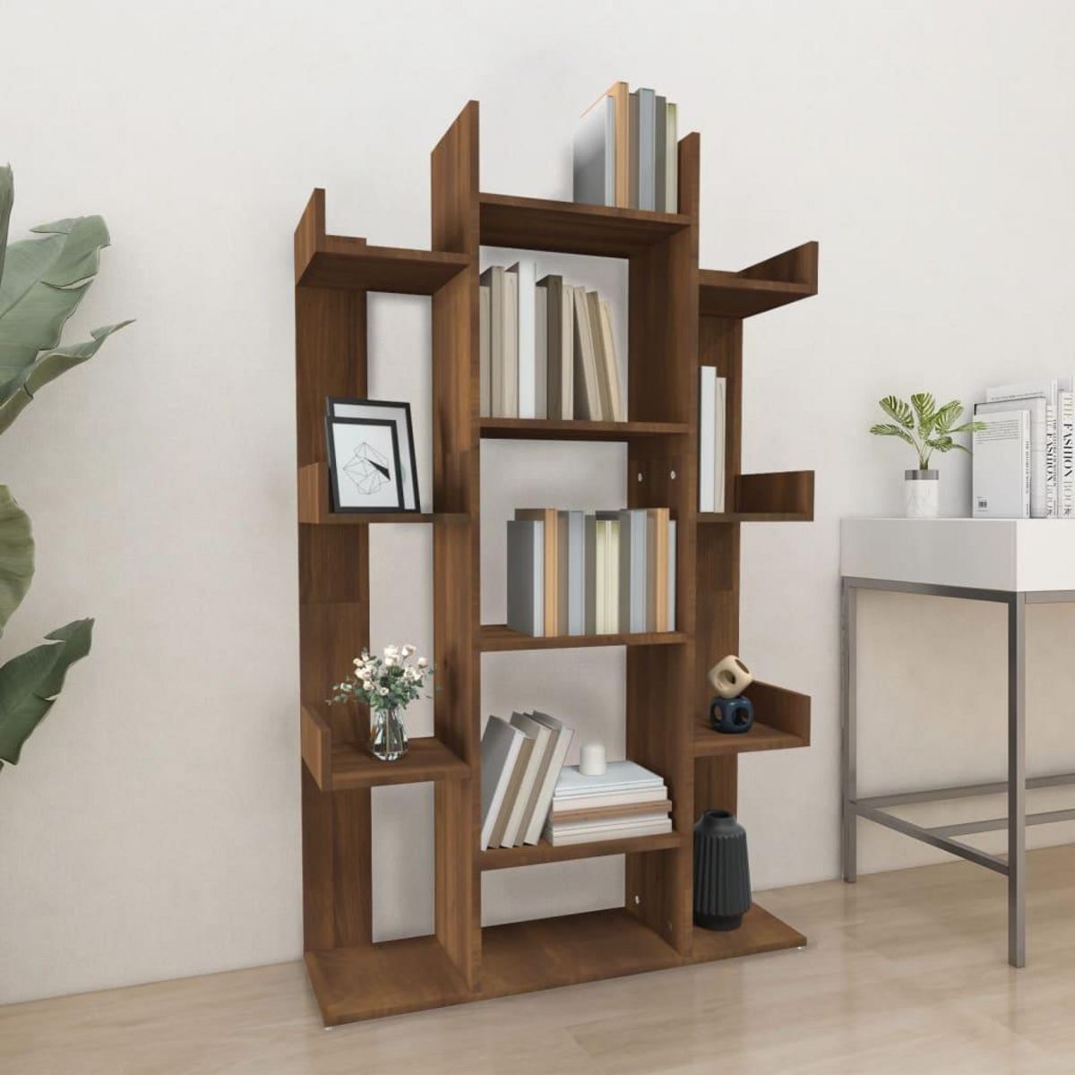 VIDAXL Bibliotheque Chene marron 86x25,5x140 cm Bois d'ingenierie