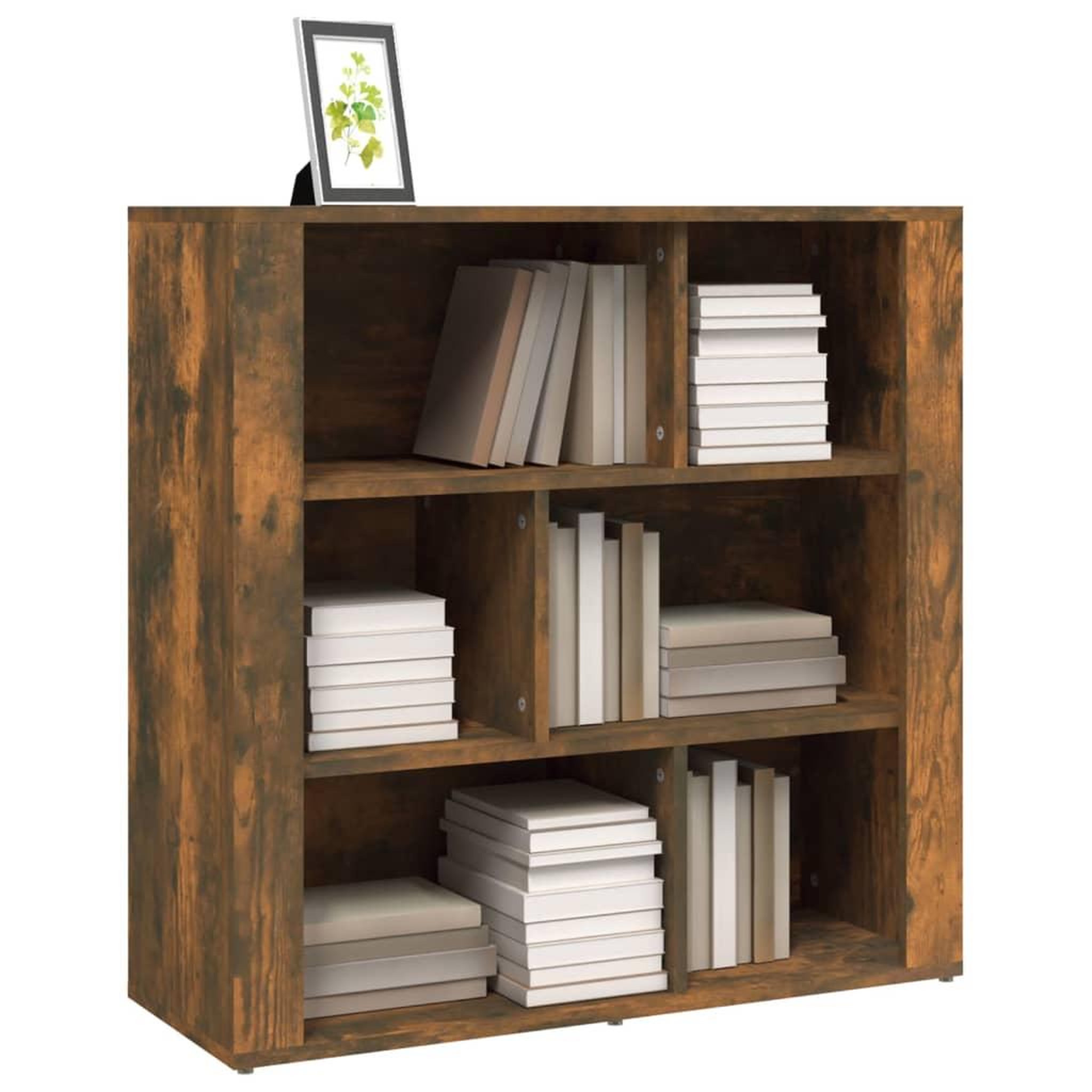 Voir la diapositive 4 : VIDAXL Buffet Chene fume 80x30x80 cm Bois d'ingenierie