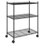 Voir la diapositive 2 : VIDAXL Etagere de rangement 3 niveaux et roues 60x35x81 cm noir 150 kg