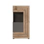 Voir la diapositive 3 : BEST MOBILIER Wexford - vitrine - gris et effet bois - 60x117 cm