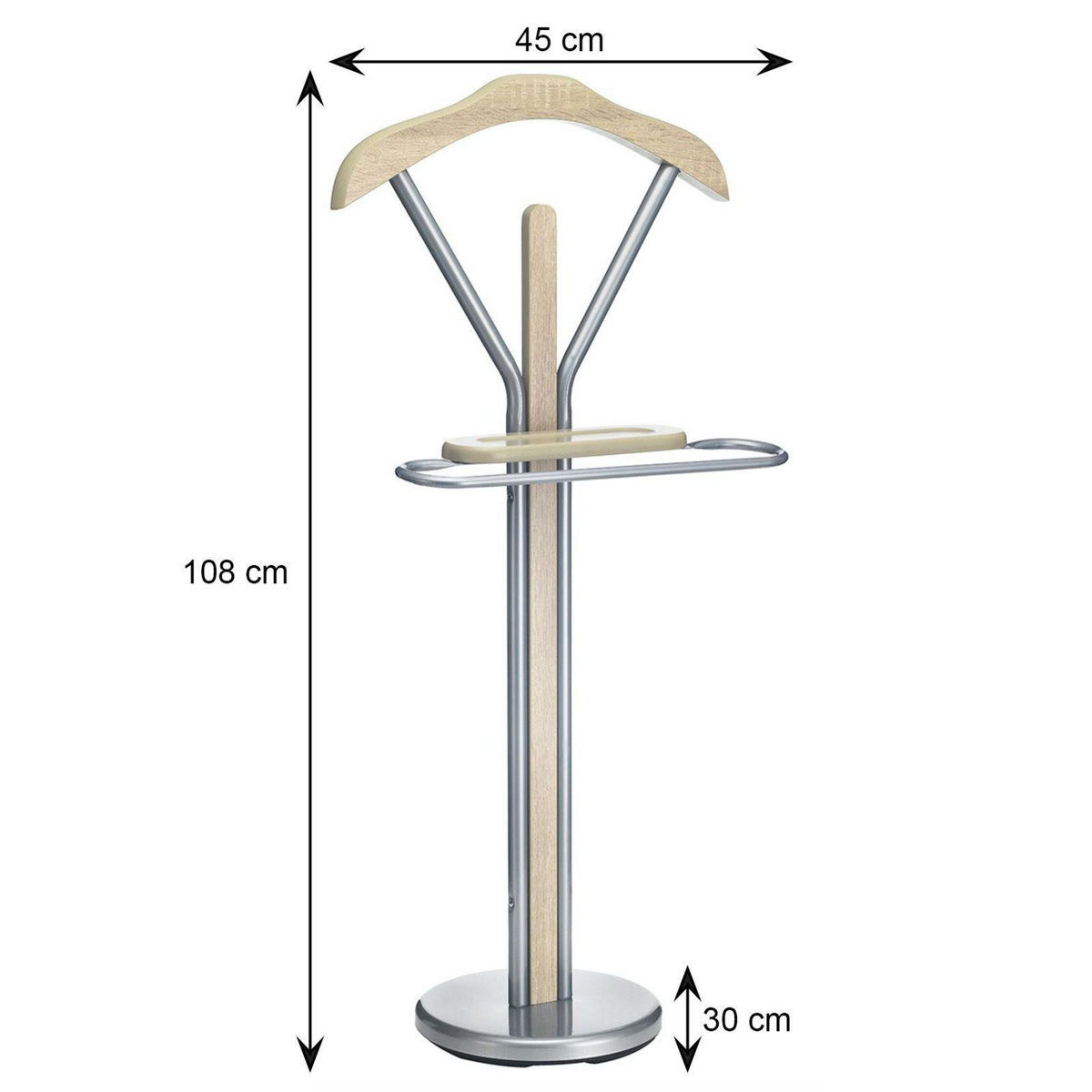 IDIMEX Valet FABIO, en métal laqué et MDF