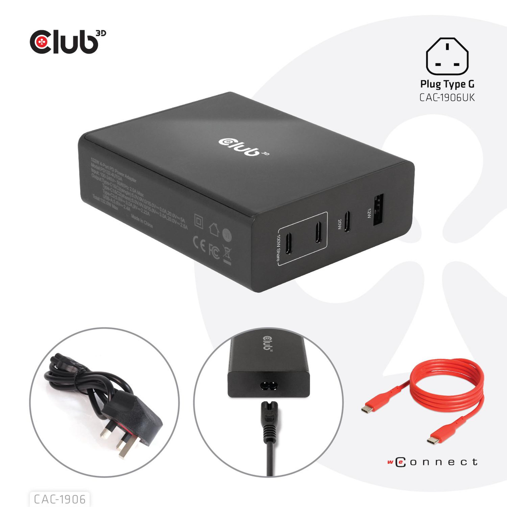 Voir la diapositive 2 : CLUB 3D Club3d cac-1906 chargeur d'appareils mobiles universel noir cc intérieure
