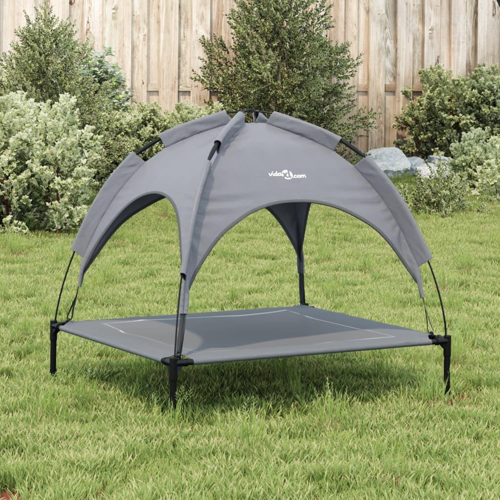 Voir la diapositive 3 : VIDAXL Lit pour chien avec auvent anthracite tissu Oxford et acier