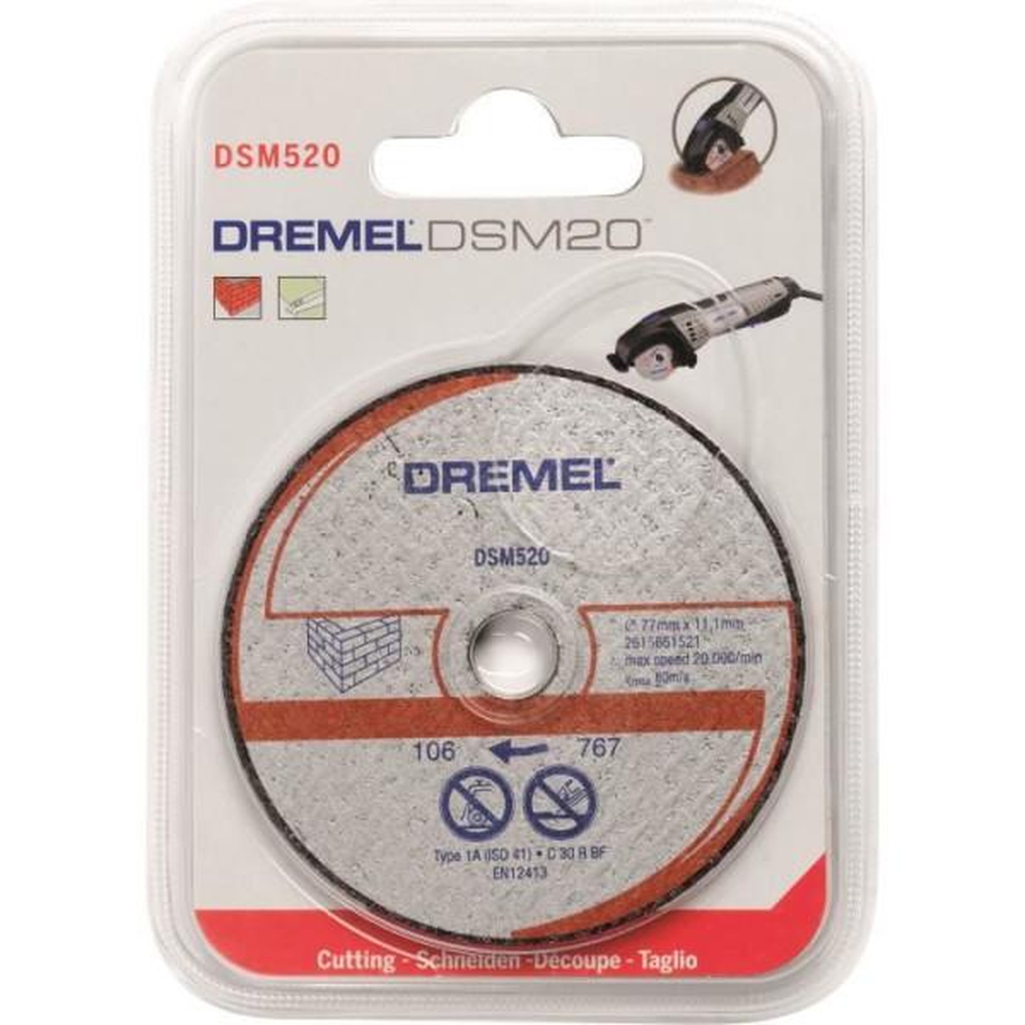 Voir la diapositive 2 : Dremel DREMEL Lot de 2 Disques pour Scie Compacte Dremel DSM20