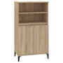 Voir la diapositive 2 : VIDAXL Buffet haut Chene sonoma 60x36x110 cm Bois d'ingenierie