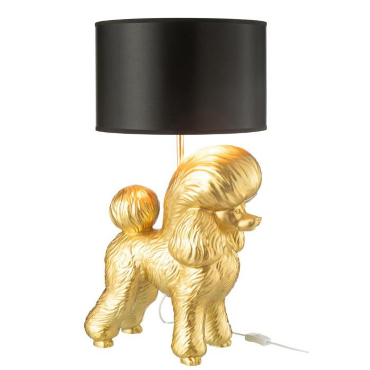 Paris Prix Lampe à Poser Déco  Caniche  74cm Or