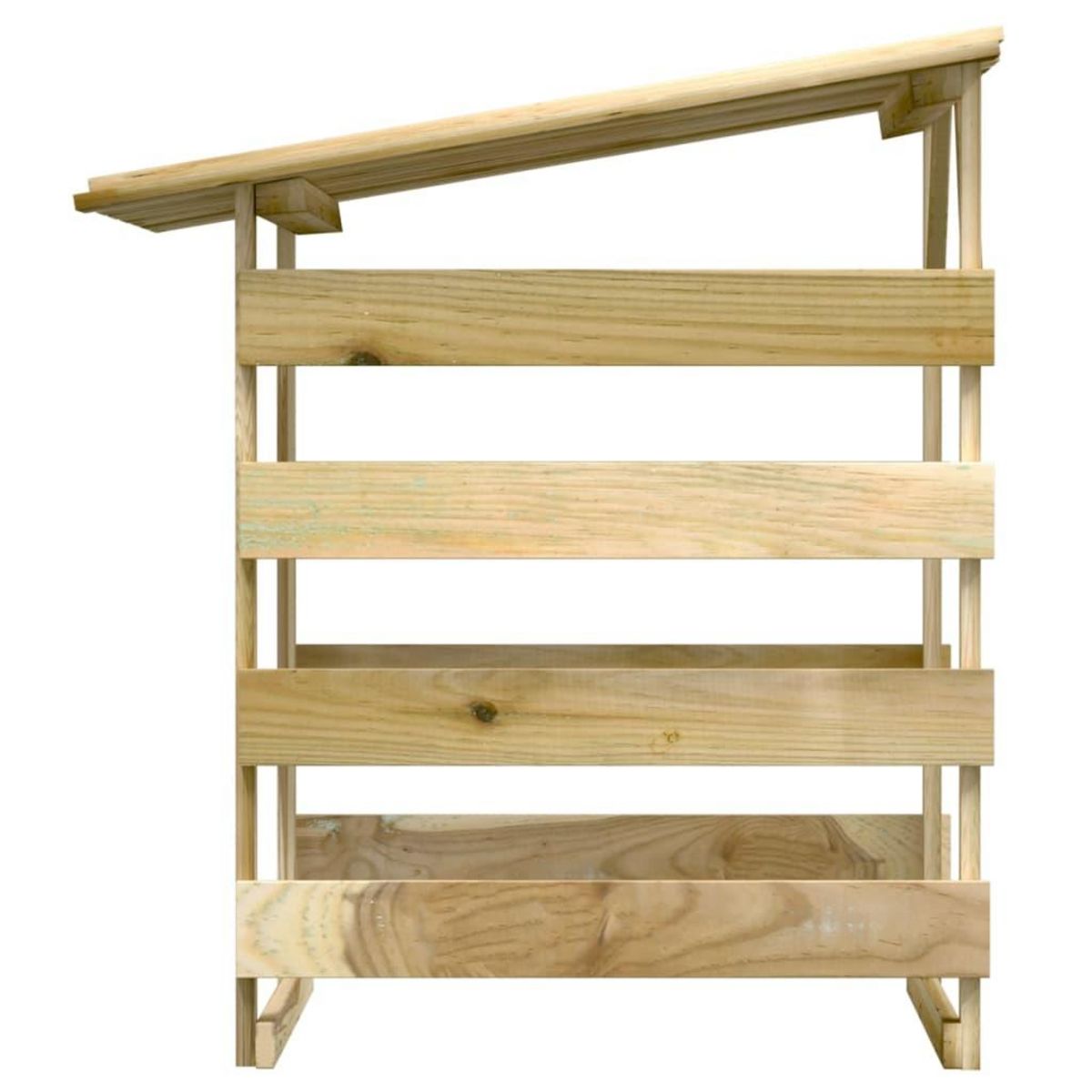 VIDAXL Pergolas avec toits 3 pcs 100x90x100 cm Bois de pin impregne