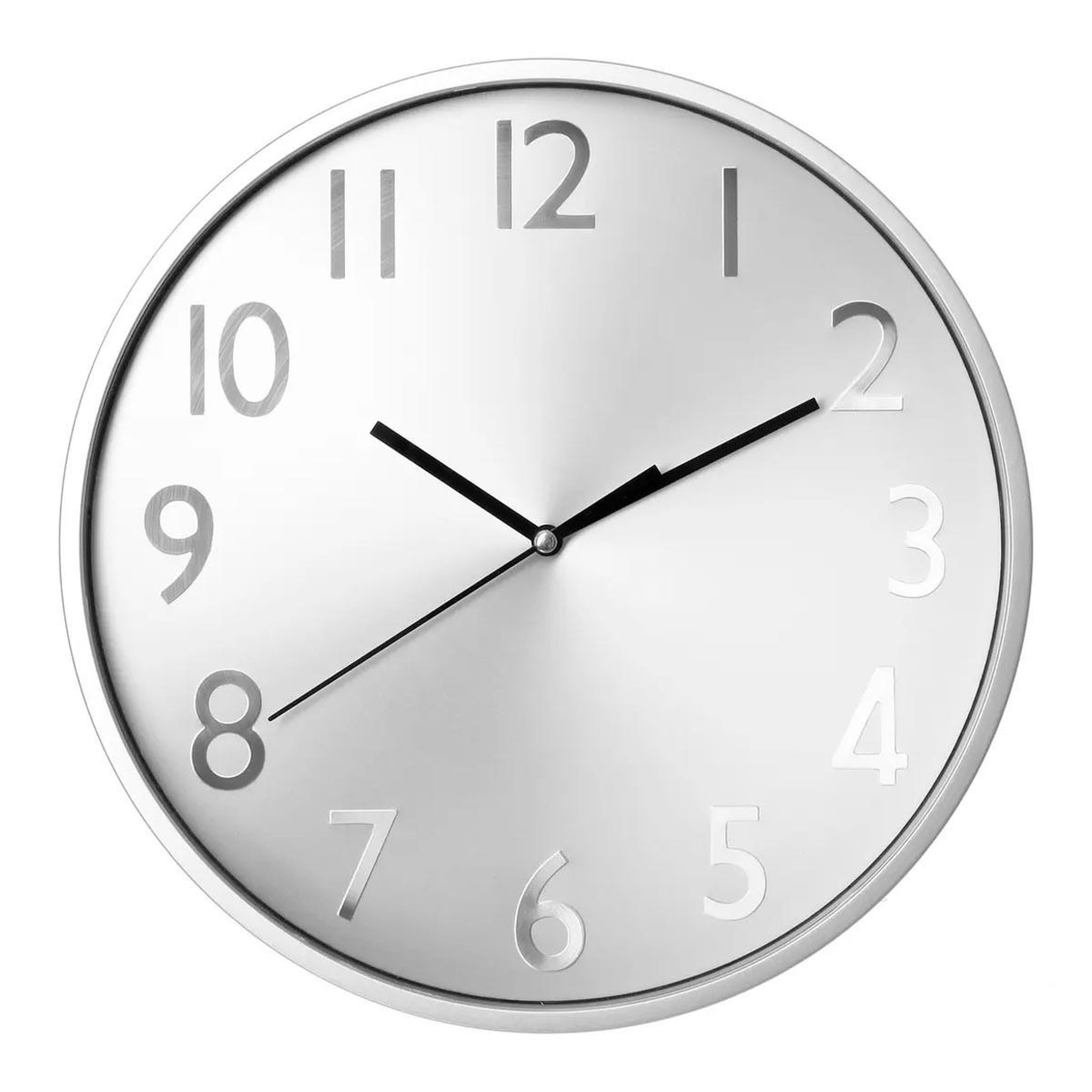 ATMOSPHERA Pendule murale  métallik  30cm argent