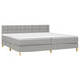 Voir la diapositive 3 : VIDAXL Sommier a lattes de lit matelas LED Gris clair 200x200 cm Tissu