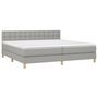 Voir la diapositive 3 : VIDAXL Sommier a lattes de lit matelas LED Gris clair 200x200 cm Tissu