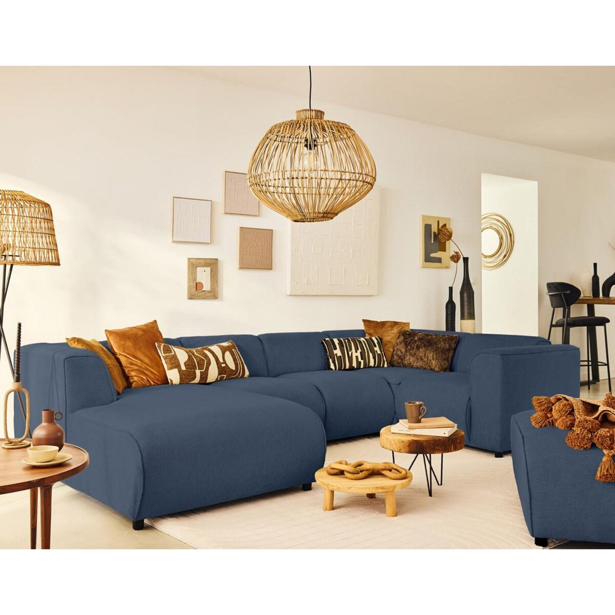 LISA DESIGN Suaro - module d'angle réversible en tissu texturé