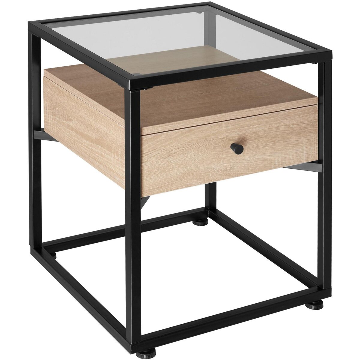 tectake Table de chevet Style industriel 43 x 45 x 545 cm