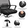 Voir la diapositive 6 : HOMCOM Fauteuil de bureau chaise de bureau assise haute réglable dim. 64L x 59l x 104-124H cm pivotant 360° maille respirante noir