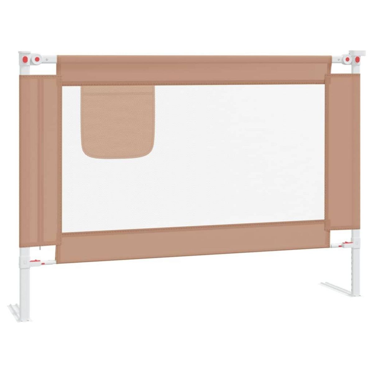 VIDAXL Barriere de securite de lit enfant Taupe 90x25 cm Tissu