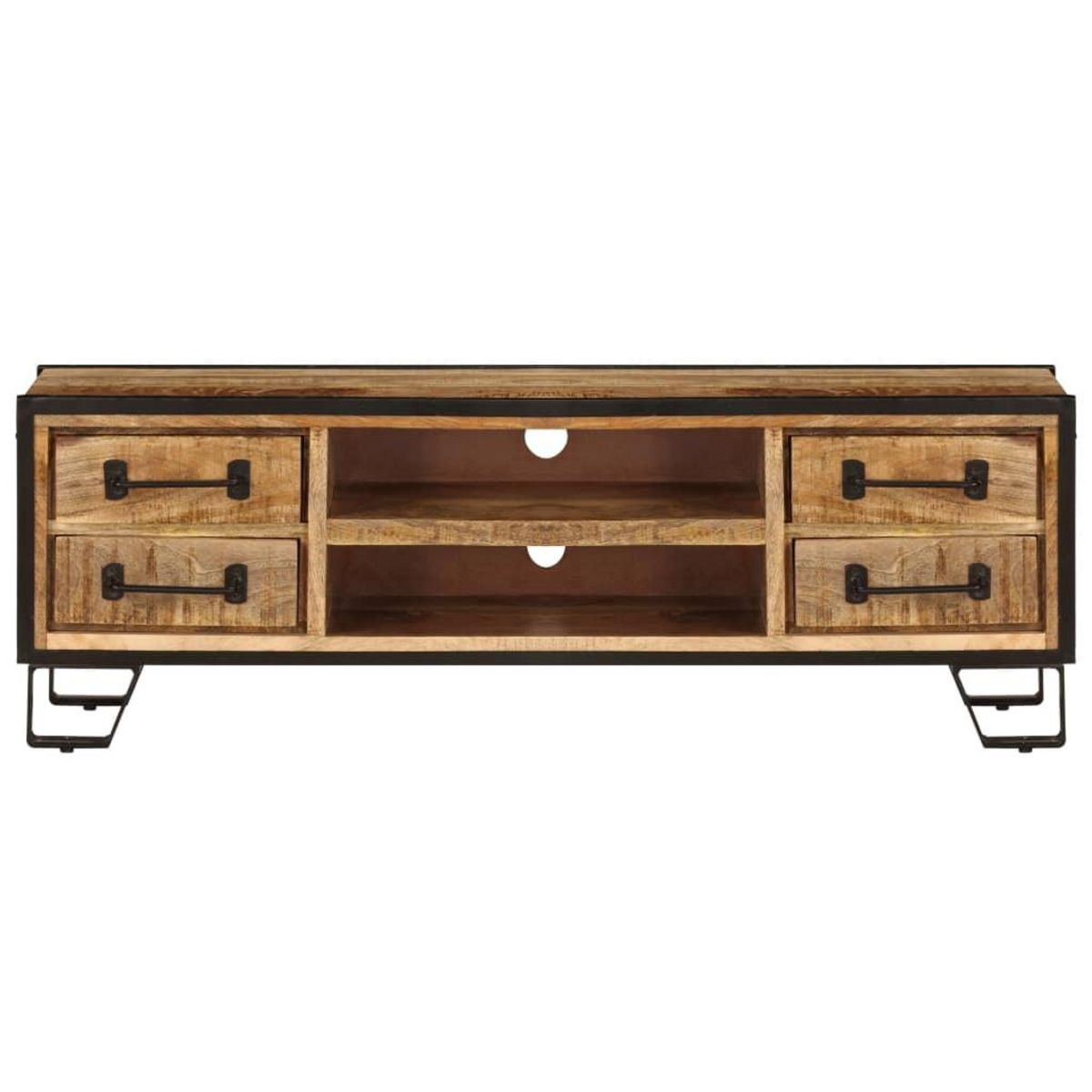 VIDAXL Meuble TV avec tiroirs 120x30x40 cm Bois massif de manguier